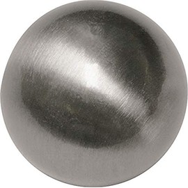 GARDINIA Curtain Rod Finials, 2 x Finial Balls, Memphis Series, Metal, Stainless Steel, Ø 16 mm