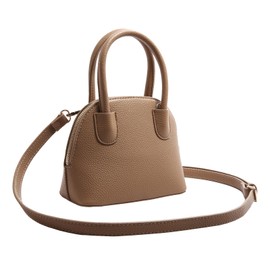 JANSBEN Small Handbag for Women - Mini Crossbody Purse Trendy Cute Vegan Leather Satchel Bag with Detachable Shoulder Strap