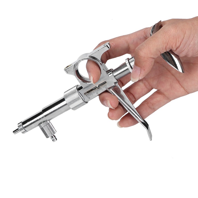 0.2-2ml Adjustable Continuous Injection Animal Syringe Injecting Veterinary Equipment for