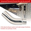 FGJQEFG 5 Inch Stainless Steel Polished Diesel Exhaust Elbow Tip,5''