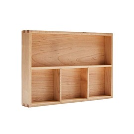 Pandapark Wood Organizer Tray,Black Walnut,Desk & Drawer Storage Box (Maple Master)
