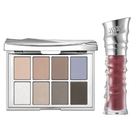 Ronda Global Risky Shade Palette Dusty Blue + Lip Gloss Talk SET