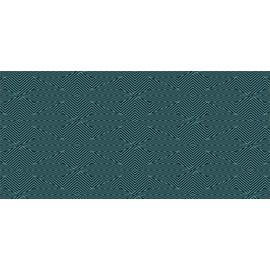 Ambesonne Abstract Pencil Pen Holder, Concept of Geometric Lines Pattern Optical Shapes Intricate Stripes, Ceramic Pencil Holder for Desk Office Accessory, 3.6" X 3.2", Dark Blue and Petrol Blue