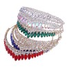 TQUXNGA Bunte Strasssteine schimmernde Haarschmuck für Hochzeitsfeiern, Brautschmuck, Kopfschmuck, Party-Kopfschmuck