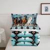 Aztec Comforter Set African Tribal Horse Printed Bedding Set,Farm Animals