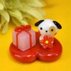 Forkart Cute Handmade Glasswork Heart Tray, Red, Width: 1.2 inches
