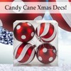 VFM - Red & White 9cm Baubles Candy Cane (4