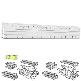 Z Clips 18" 2 Pack - French Cleat Picture Hanger - Wall Mirror Mounting Bracket - Flush Mount Hanging Kit for Shelf, Painting, Frames, Cabinet, Soundbar, Whiteboard or Headboard - 90 lb