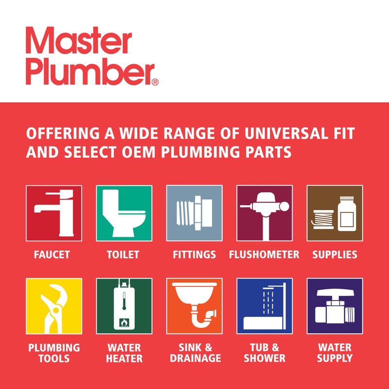 Master Plumber J-4X, Tub/Shower Faucet Seats - Long - 1/2-Inch