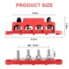 12V Power Distribution Block 250A Bus Bar with 4 x