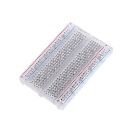 Protoboards MB-102 en 170, 400, 830 y 2700 Puntos – Blancas o Transparentes para Desarrollo y Pruebas Electrónicas (400 Puntos Transparente)