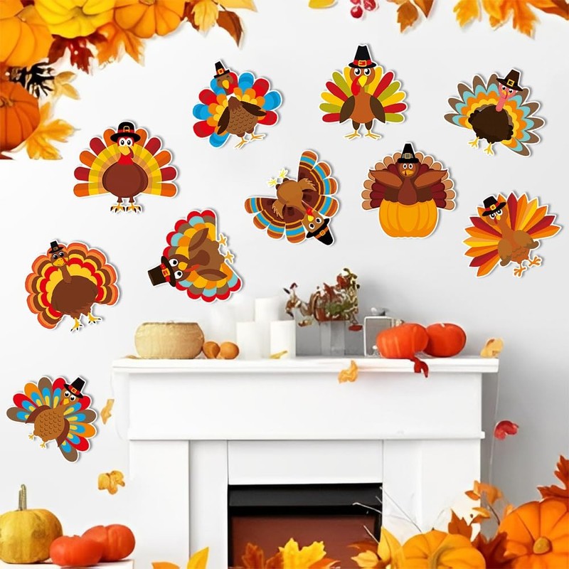 Turkey Cutouts, Thanksgiving Bulletin Board Decorations, Fall Bulletin Board Decorations,