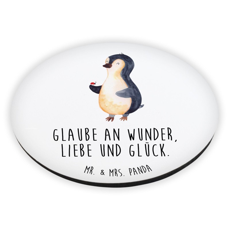 Mr. & Mrs. Panda Round Magnet Penguin Ladybird - Gift,