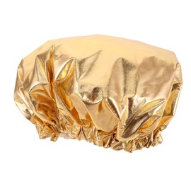 Healvian Extra Large Shower Cap for Women Double Layer Bathroom Hair Bonnet with Elastic Band Reusable Bath Hat for Long Curly Hair Comfortable Fit and Style Protection