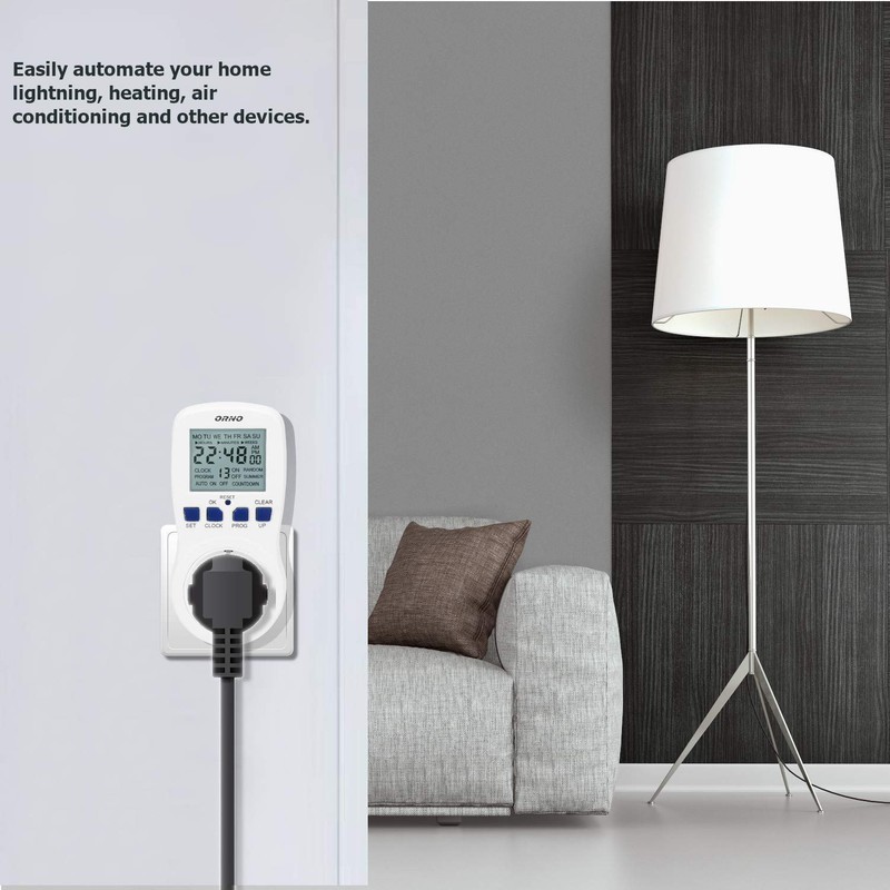 Orno PRE-409(GS) Digital Timer 3680W 16A, 16 Switching Programmes, Timer