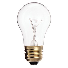 Satco S3814 130V Medium Base 25-Watt A15 Light Bulb, Clear