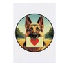 'German Shepherd Love Note' Temporary Tattoo - Water Resistant, Skin-Safe,
