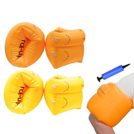 4 Pack Inflatable Arm Floaties Swim Arm Bands Swimming Tube Floater Water Wings for Adult Kids