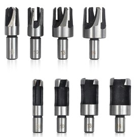 8 Piece Dowel Tenon Drill, Wood Plug Cutter Drill Bit Set 6 mm/10 mm/13 mm/16 mm Carbon Steel Hex Shank Dowel Drill Wood Plug Set for Drills