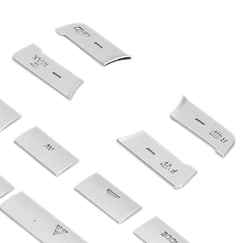 16pcs/Set Air Conditioner Button Switch Cover Silver Replacement for Jaguar