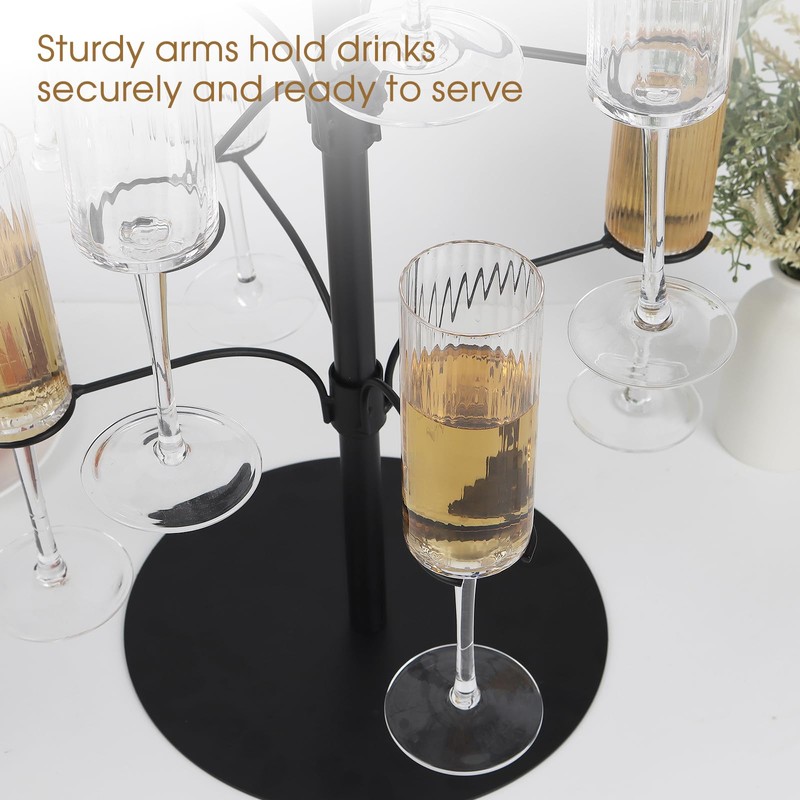 ALIMOTA Cocktail Tree Stand for Drinks Champagne Tower Wine Glasses