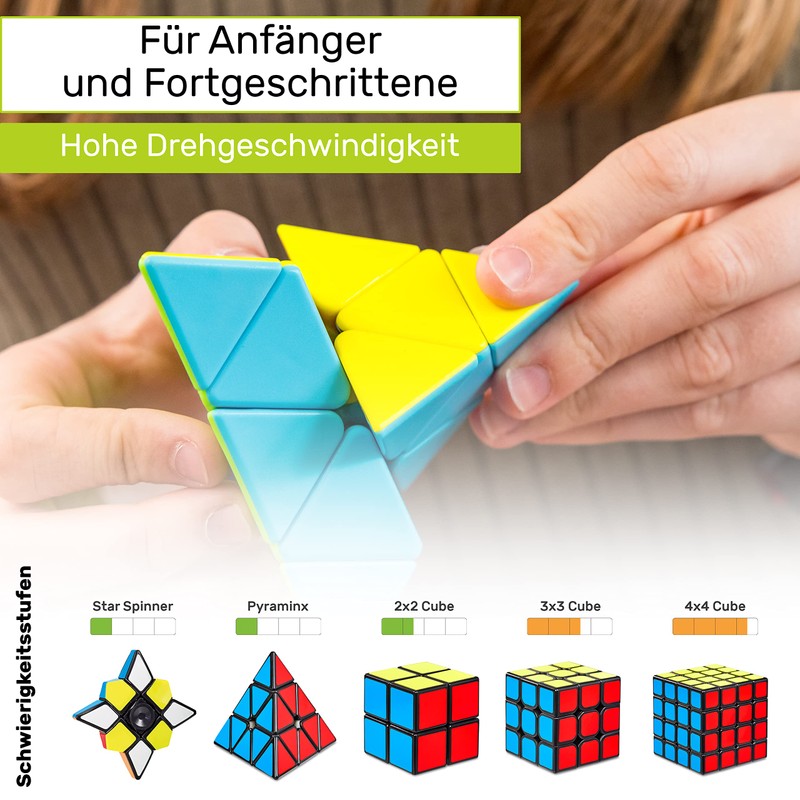 CUBIDI® - Magic Cube Pyramid - Exciting Pyraminx Brainteaser for