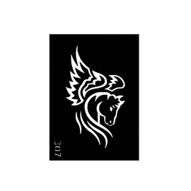 Pochoir pour le Corps format 3'' X 4'' #307 Cheval Pégase