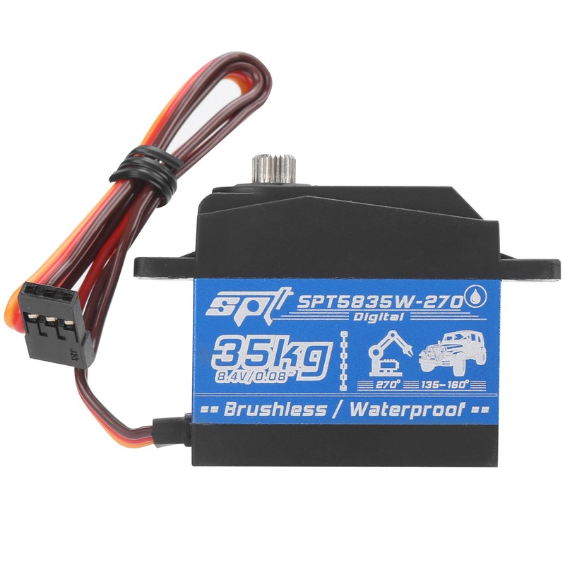 35KG RC Waterproof Brushless Motor Gear Servo Replacement for 1/8