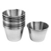 RUANI Pack of 12 - Premium Brushed Stainless Steel Condiment