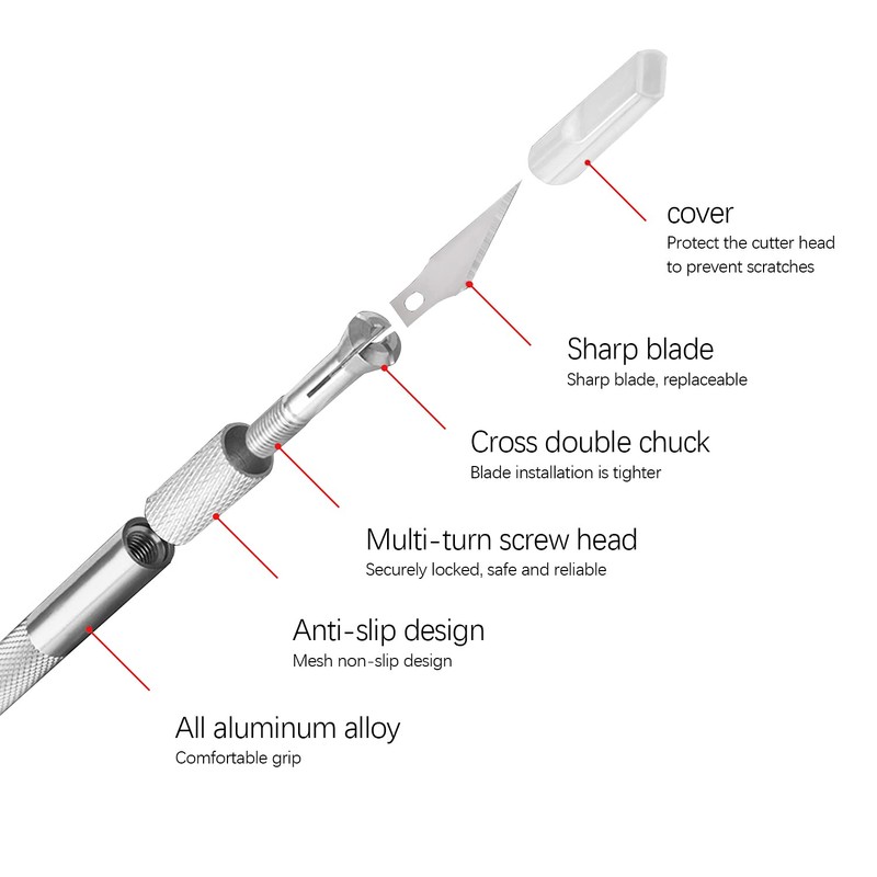 90PCS Knife Blades Precision Craft Knife Set, for DIY Artwork,