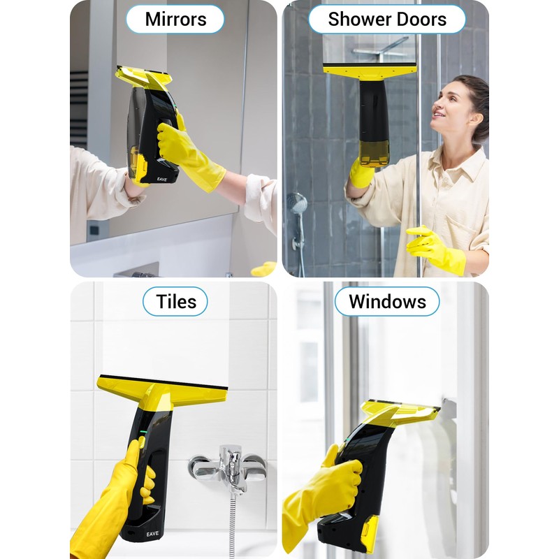 Rechargeable Window Vac, Power Window Vacuum Cleaner Set, Window Squeegee