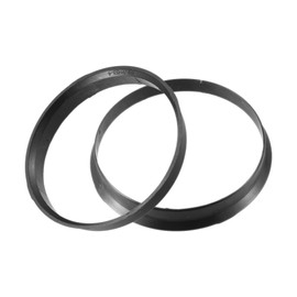 ACROPIX 63.4mm to 65.1mm Universal Car Hub Centric Rings Black - Pack of 2