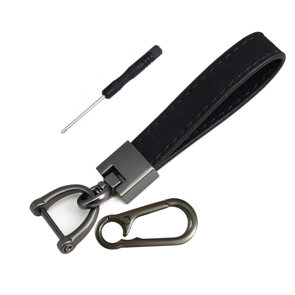 Augoing Leather Car Keychain, Universal Key Fob Key Chain for