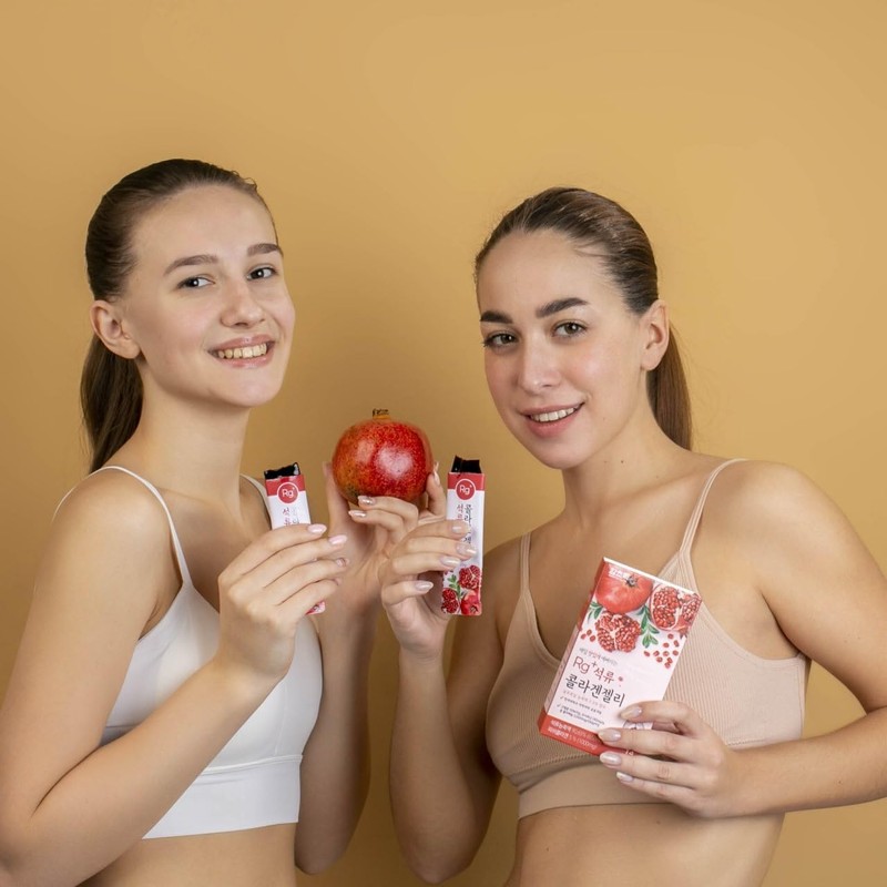 Rg+ Antienvejecimiento Korean-Beauty Palillo de gelatina de colágeno de granada