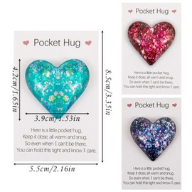 Set of 3 Mini Sweet Heart Bags Hug Set, Pocket Hug Heart, Hug Heart, Hug Gift for Birthday, Wedding, Christmas, Mother's Day for Girlfriend, Wife, Lovers