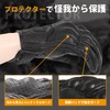 Sheepskin Motorcycle Gloves with Protector for Back of Hand (XL)
