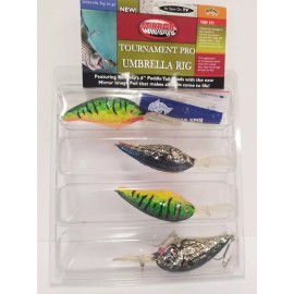 Mirror Image Tournament Pro Umbrella Rig Crankbait Renosky Super Shad Spin 4 pk