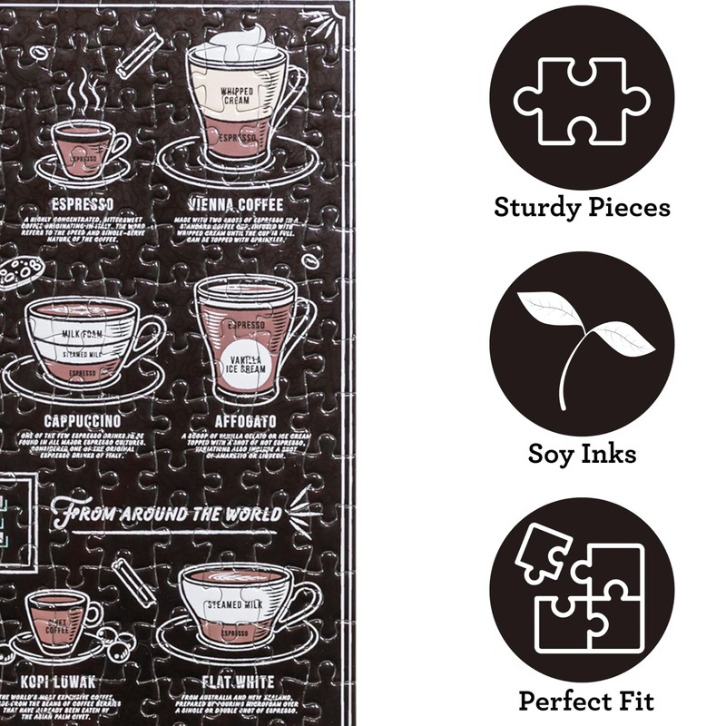 Ridley's Coffee Lover’s 500-Piece Jigsaw Puzzle – Coffee Puzzle with