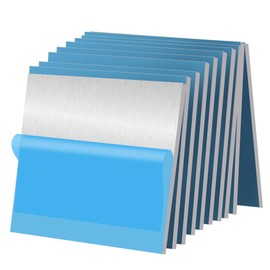 Tynulox 10PCS 6061 Aluminum Sheet Metal 5/32" x 4" x 4", Aluminum Plates Covered with Protective Film, Heat Treatable Aluminum Flat Bar for DIY Craft, Industry