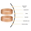 KAPSING Pack of 2 Orange Brown Seamless Wig Cap Sweatproof
