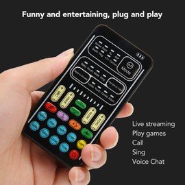 Voice Changer, Handheld Portable Voice Changer with Sound Multifunctional Effects Machine, Mini Voice Changer Device, Audio Mixer for Phone, Computer, Tablet, iOS, Android (I9 English Edition)