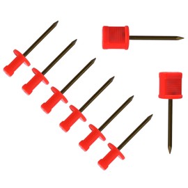 20Pack Archery Target Pins Manganese Steel Target Face Nails 2.5inch Target Pins for Holding Target Face/Paper on Foam Straw Targets (Red)