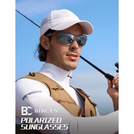 BIRCEN Polarized Sport Sunglasses for Men: UV Protection Fishing Shades for Golf Baseball Driving Motorcycle BC3065