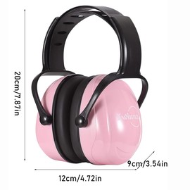 Iwinna Kids Ear Protection Noise Cancelling Earmuffs for Autism Baby Children Toddler, Pink