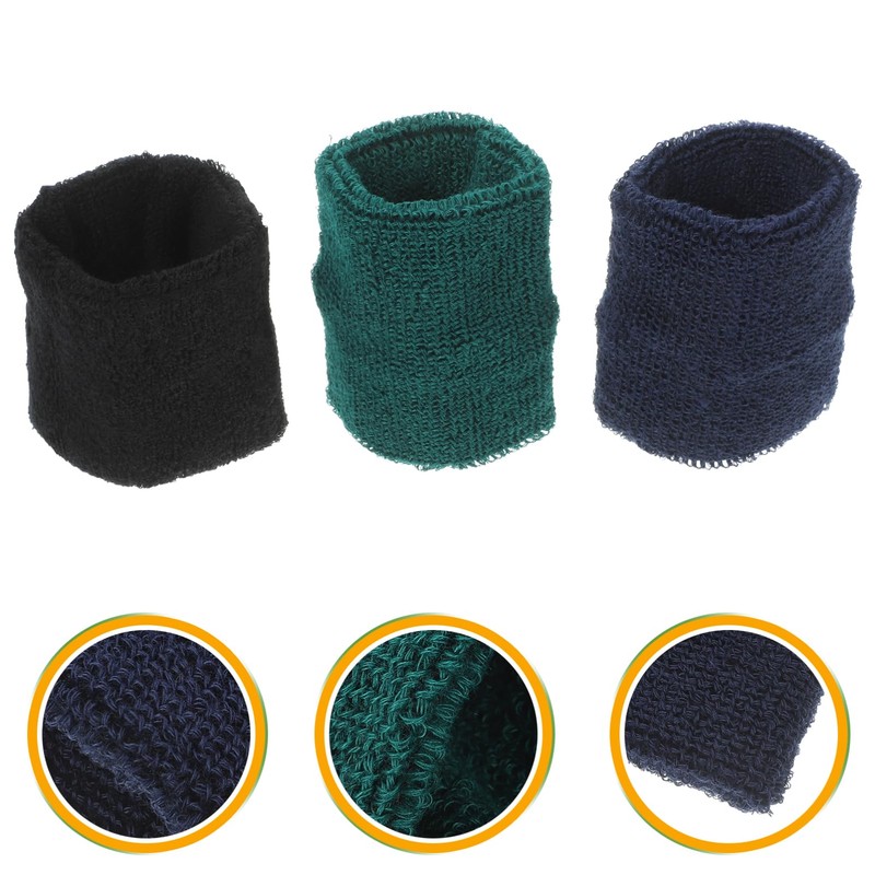 Healvian 3pairs Sports Wrist Bands for Running Basketball and Football