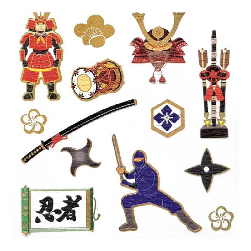 Sticker Sheet: Japanese Pattern Seal/Japanese Traditional Series Sengoku Era