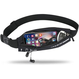 2Pcs Slim Running Belt for Women Men,Runners Fanny Pack Phone Holder,Run Pouch Waist Belt for Workout Jogging,Money Belt Running Gift Gear Accessories