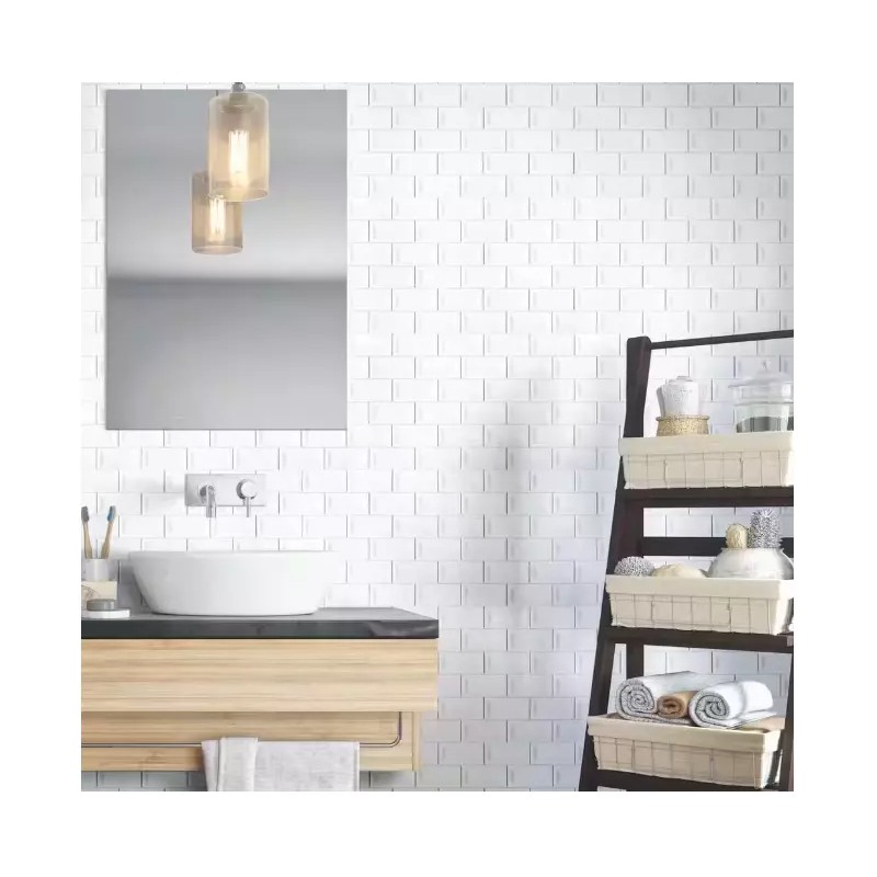 MSI White Glossy Inverted Beveled 3in x 6in Ceramic Wall