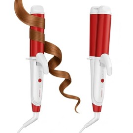 FURIDEN Lite Dual-Voltage Curling Iron: 110V-240V 1 Inch Ceramic Barrel 2-in-1 Curling Iron for Ear-to-Chin Length Hair - Europe Travel for Tight Curls with Clamp