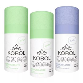 KOBOL | Kit de 3 Desodorantes Naturales| Garantía de 12hrs elimina el mal olor O TE DEVOLVEMOS TU DINERO | Para toda la familia Kids and Teens| SIN Bicarbonato SIN Alumino| Envase biodegradable